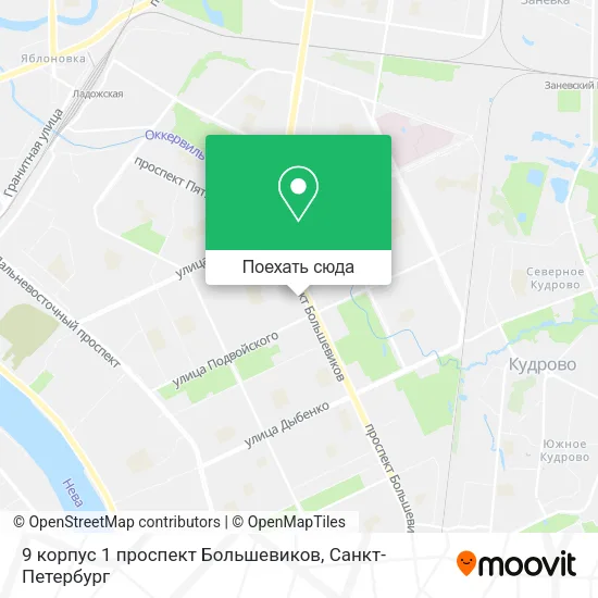 Карта 9 корпус 1 проспект Большевиков