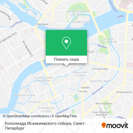 Карта Колоннада Исаакиевского собора