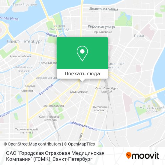 Карта ОАО "Городская Страховая Медицинская Компания" (ГСМК)