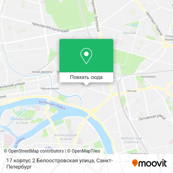 Карта 17 корпус 2 Белоостровская улица