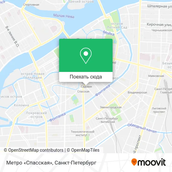 Карта Метро «Спасская»