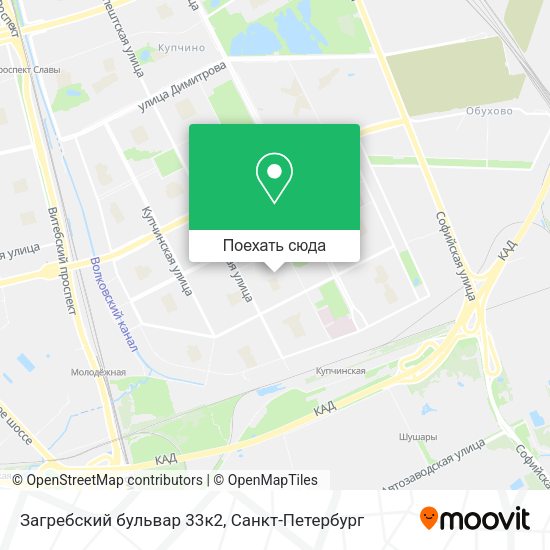 Карта Загребский бульвар 33к2