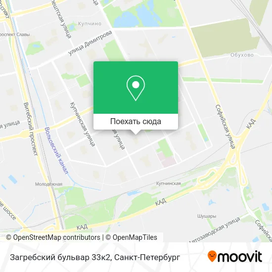 Карта Загребский бульвар 33к2