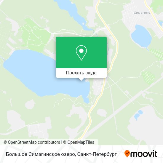 Карта Большое Симагинское озеро