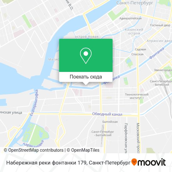 Карта Набережная реки фонтанки 179