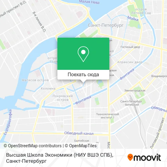 Карта Высшая Школа Экономики (НИУ ВШЭ СПБ)