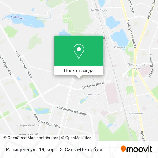 Карта Репищева ул., 19, корп. 3