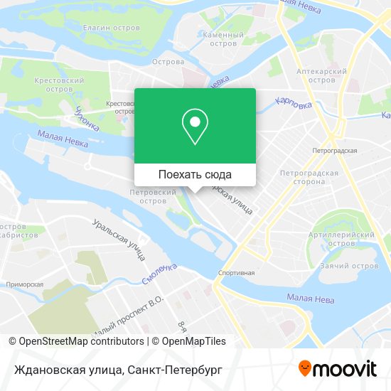Карта Ждановская улица