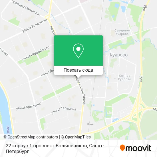 Карта 22 корпус 1 проспект Большевиков