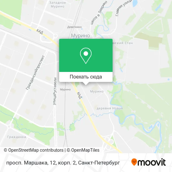 Карта просп. Маршака, 12, корп. 2