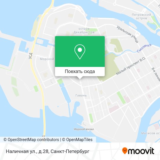 Карта Наличная ул., д.28