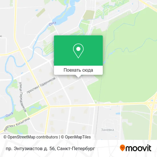 Карта пр. Энтузиастов д. 56