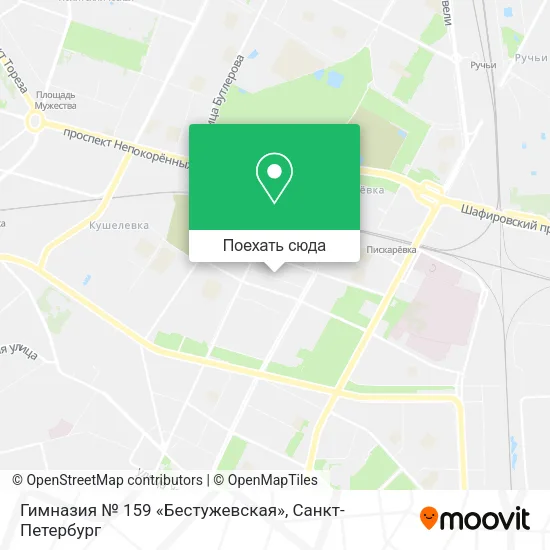 Карта Гимназия № 159 «Бестужевская»