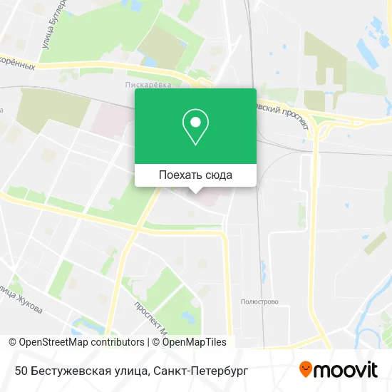 Карта 50 Бестужевская улица