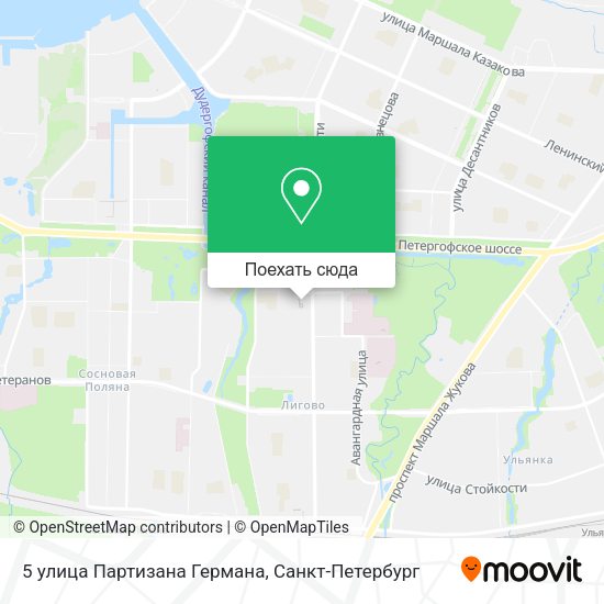 Карта 5 улица Партизана Германа
