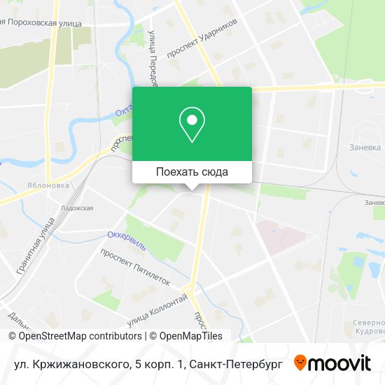 Карта ул. Кржижановского, 5 корп. 1