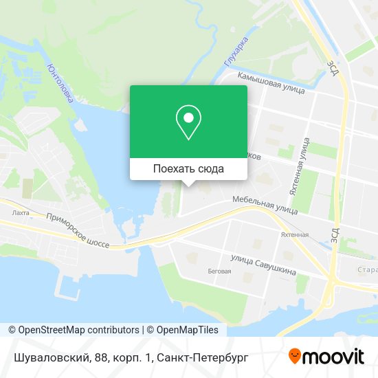 Карта Шуваловский, 88, корп. 1