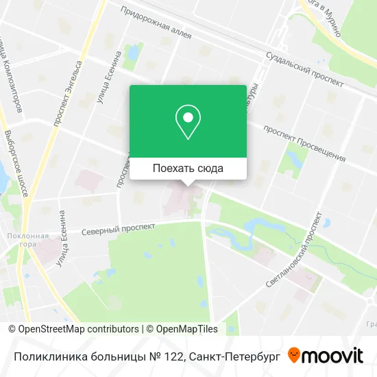 Карта Поликлиника больницы № 122
