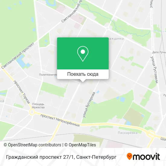 Карта Гражданский проспект 27/1