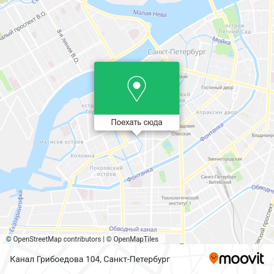 Карта Канал Грибоедова 104