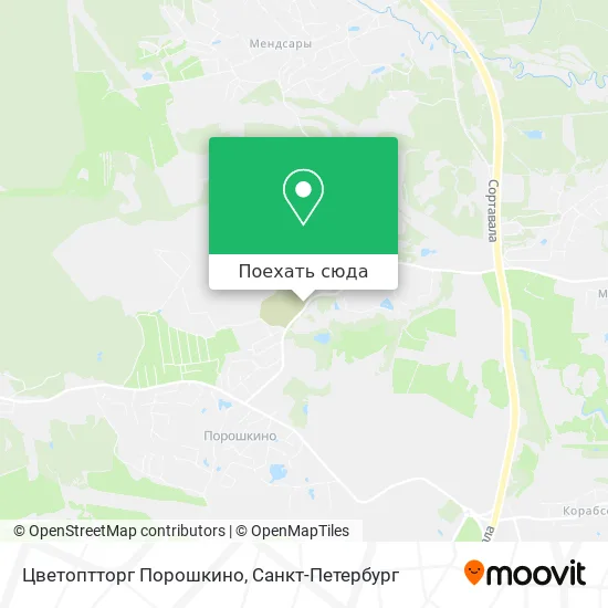 Карта Цветоптторг Порошкино