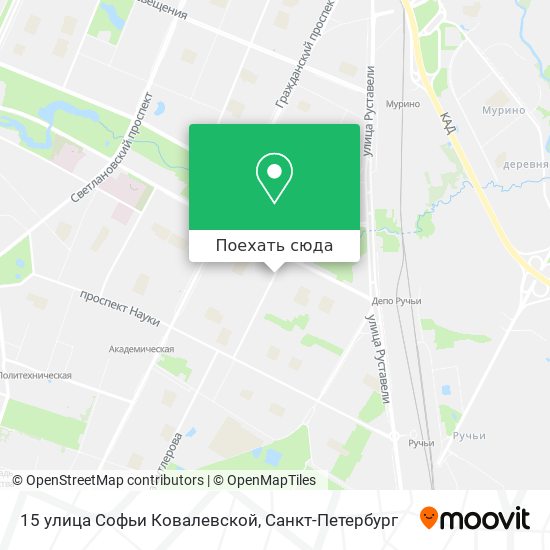 Карта 15 улица Софьи Ковалевской