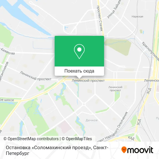Карта Остановка «Соломахинский проезд»