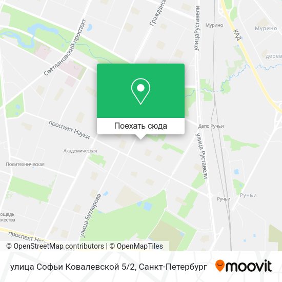 Карта улица Софьи Ковалевской 5/2