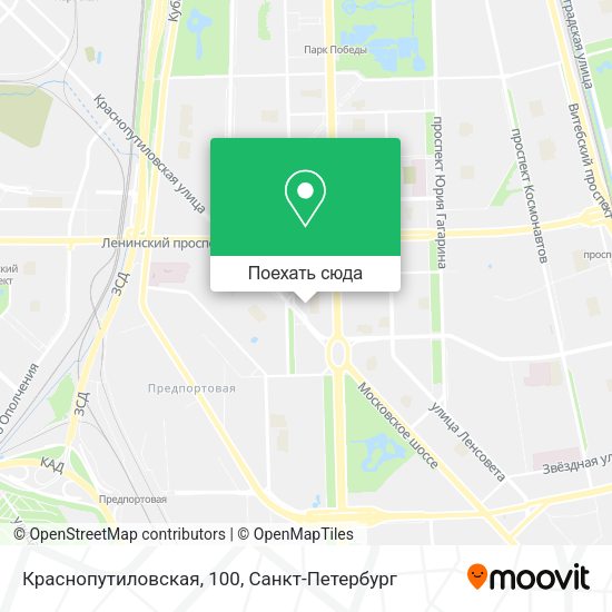 Карта Краснопутиловская, 100