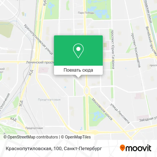 Карта Краснопутиловская, 100