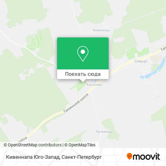 Карта Кивеннапа Юго-Запад