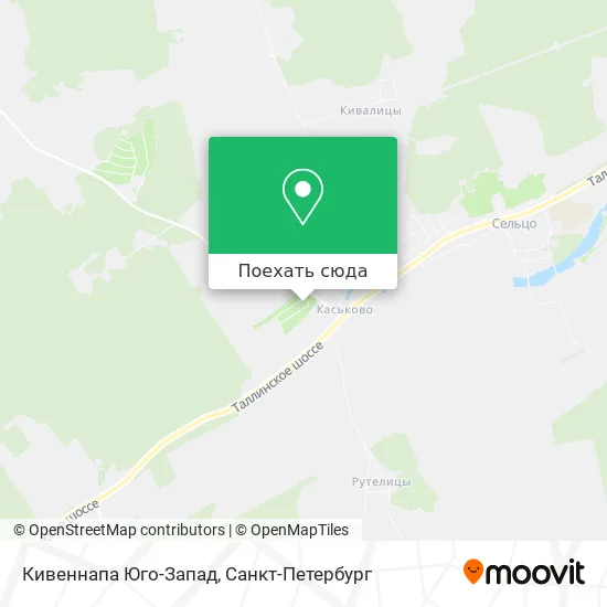 Карта Кивеннапа Юго-Запад