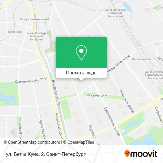 Карта ул. Белы Куна, 2