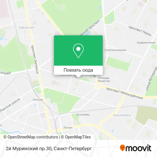 Карта 2й Муринский пр.30