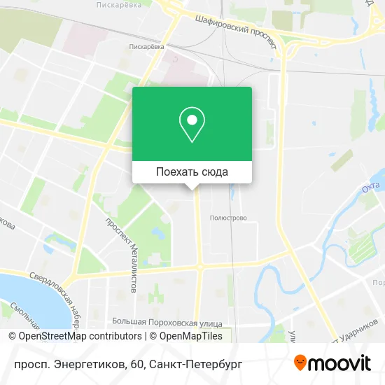 Карта просп. Энергетиков, 60