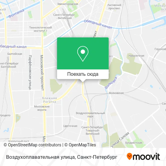 Карта Воздухоплавательная улица