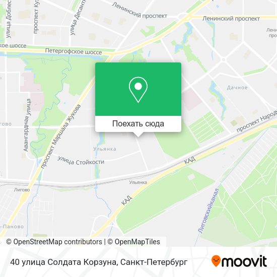 Карта 40 улица Солдата Корзуна