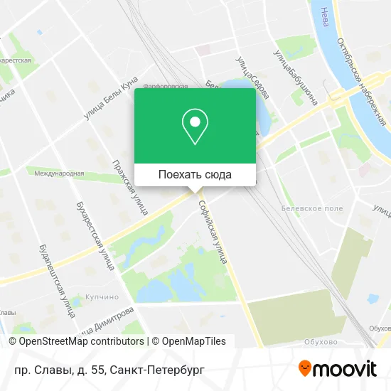 Карта пр. Славы, д. 55