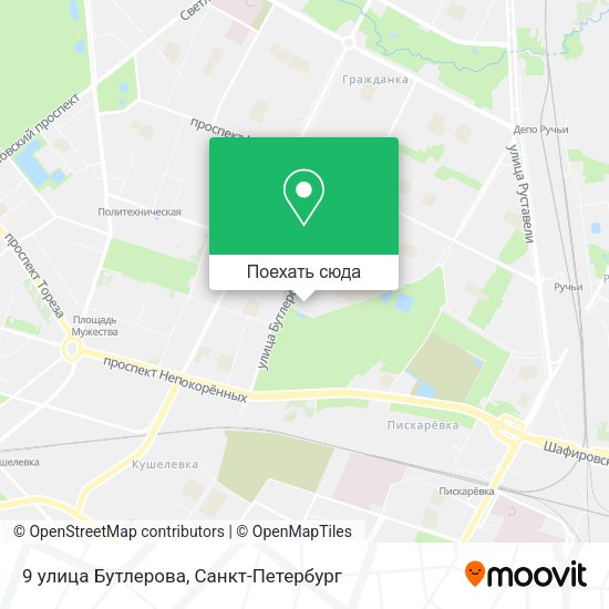 Карта 9 улица Бутлерова