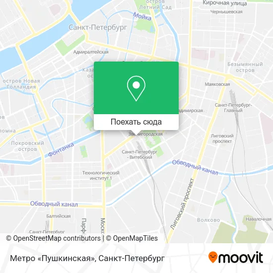 Карта Метро «Пушкинская»