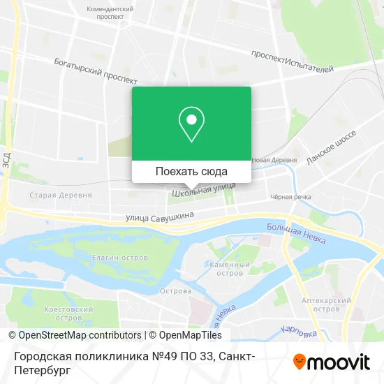 Карта Городская поликлиника №49 ПО 33