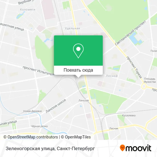 Карта Зеленогорская улица