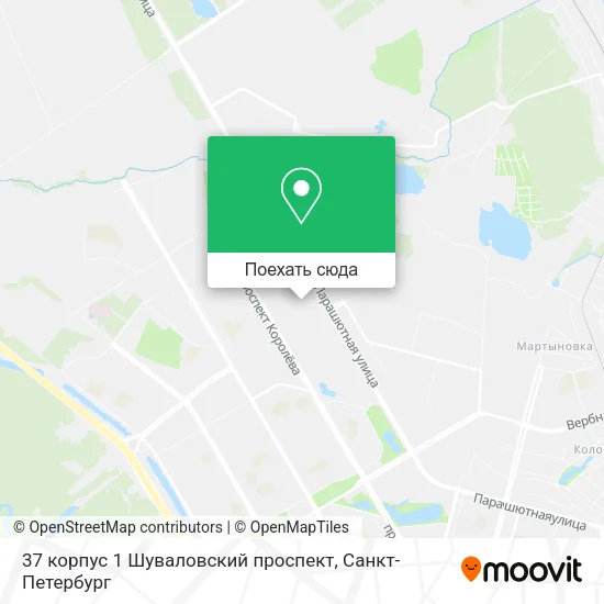 Карта 37 корпус 1 Шуваловский проспект