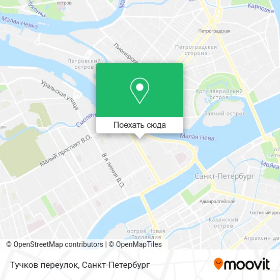 Карта Тучков переулок
