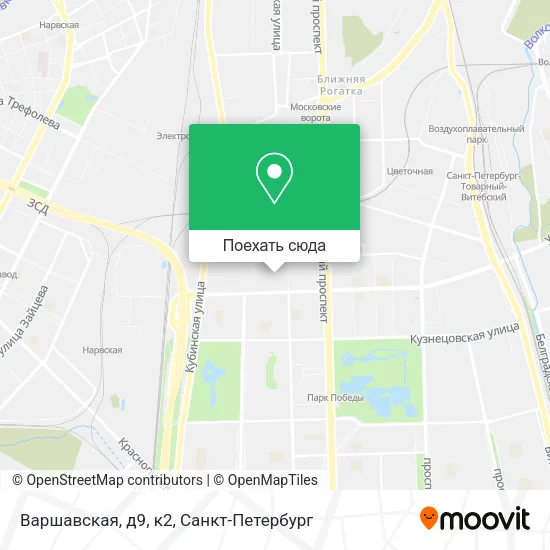 Карта Варшавская, д9, к2