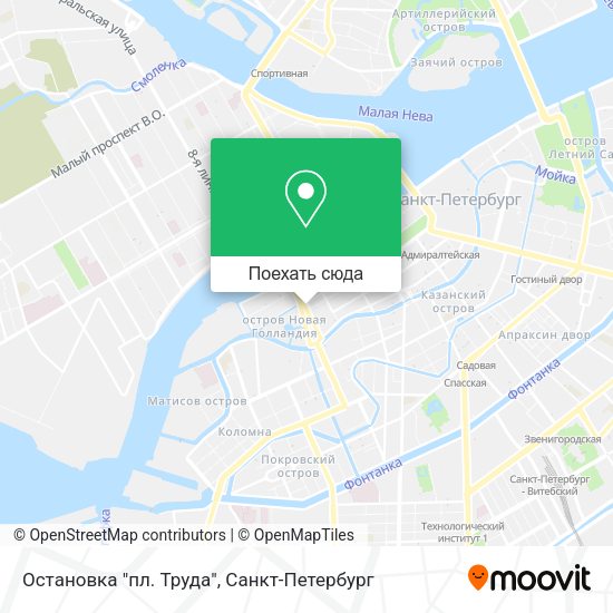 Карта Остановка "пл. Труда"
