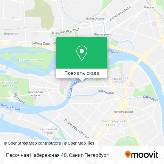 Карта Песочная Набережная 40