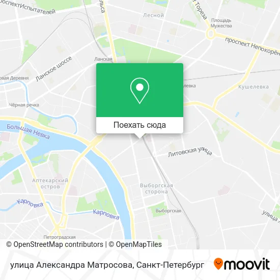 Карта улица Александра Матросова