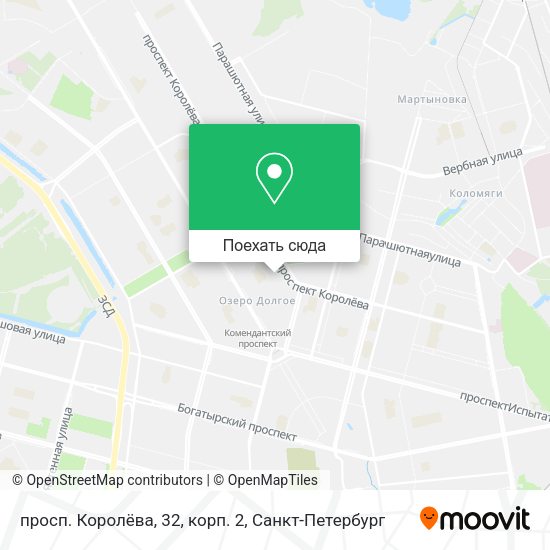 Карта просп. Королёва, 32, корп. 2