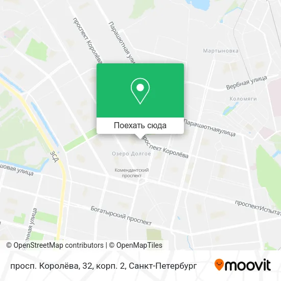 Карта просп. Королёва, 32, корп. 2